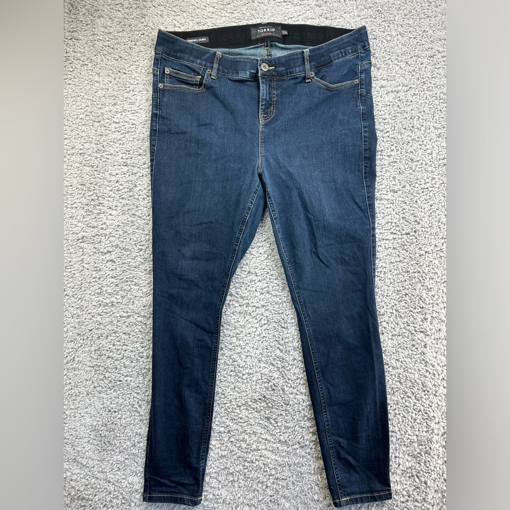 Torrid Jeans Womens 18 Bombshell Skinny Premium Denim Dark Wash Classic Basic